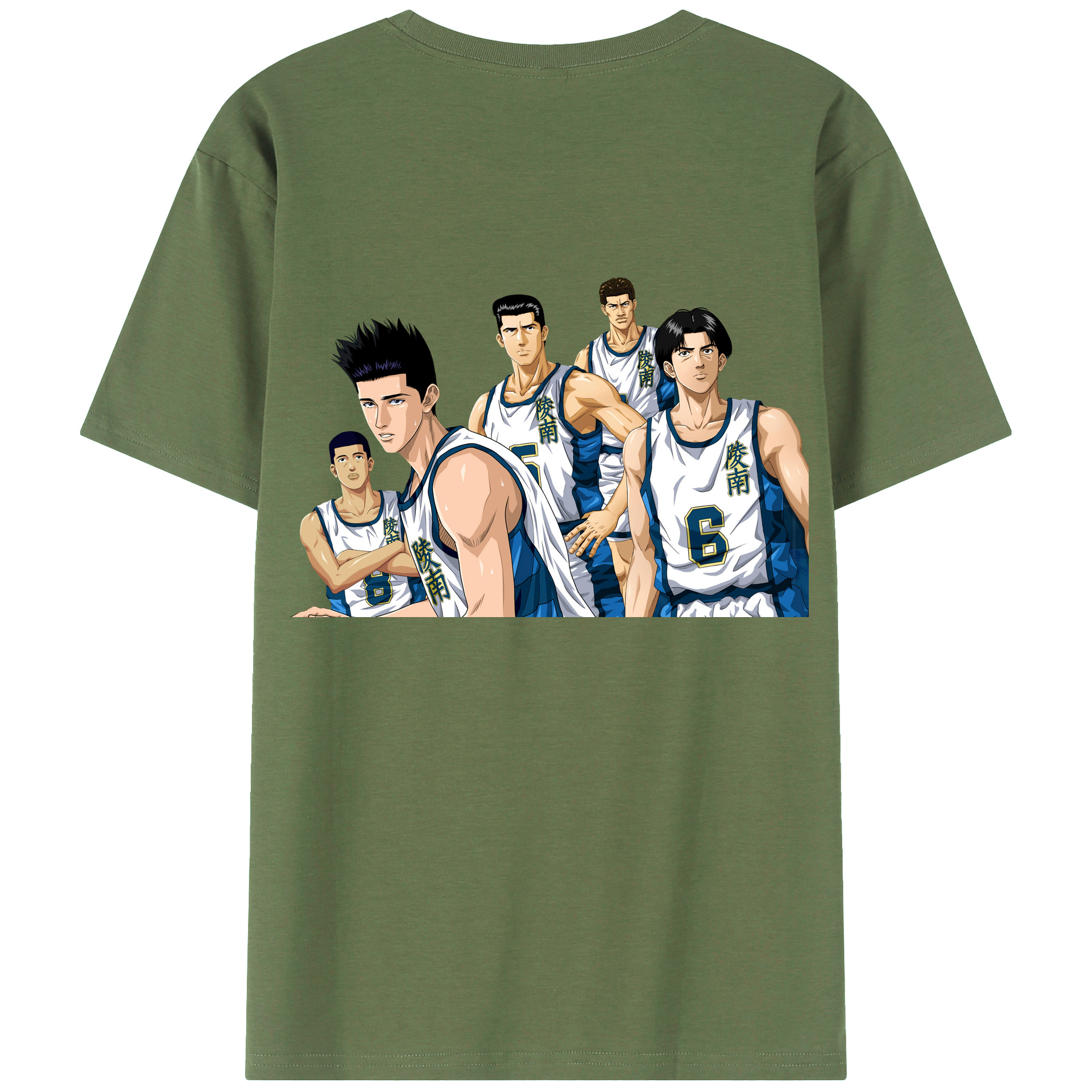 （画像用） SLAM DUNK／スラムダンク 綿100％ メンズ半袖Tシャツ（バックプリント） 通気性